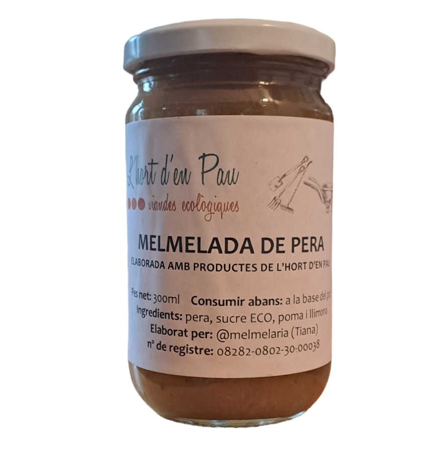 Melmelada de PERA ECO 300ml L'Hort d'en Pau | 663 | ORIGEN: L'HORT D'EN PAU