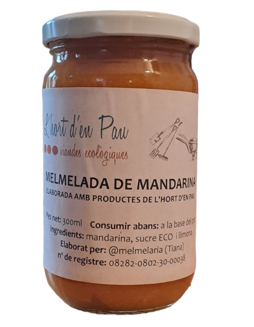 Melmelada de MANDARINA ECO 300ml L'Hort d'en Pau | 663 | ORIGEN: L'HORT D'EN PAU | Venda de verdures i fruites 100% ecològiques