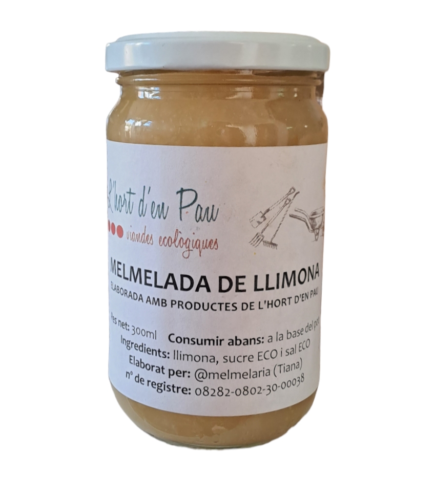 Melmelada de LLIMONA ECO 300ml L'Hort d'en Pau | 663 | ORIGEN: L'HORT D'EN PAU | Venda de verdures i fruites 100% ecològiques